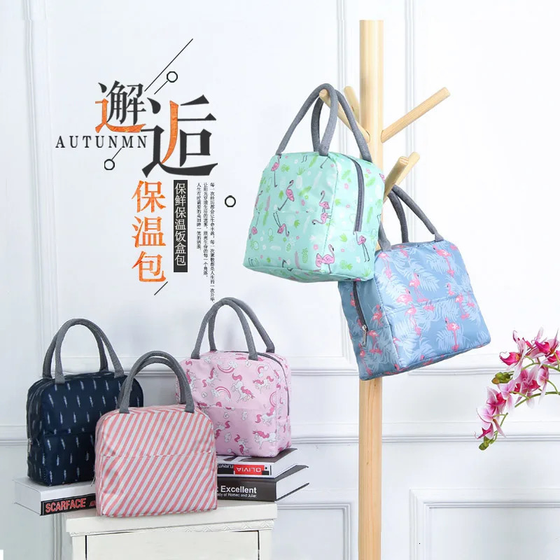 Portable Lunch Bags Thermal Insulation Lunch Box Storage Bag School Lunch Box Bag Picnic Storage Large Capacity 251029