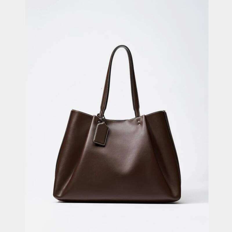Fashionable Top Handle Tote Solid Color Simple Shoulder Bag Design Handbags for Women Single shoulder tote bag for women commuting