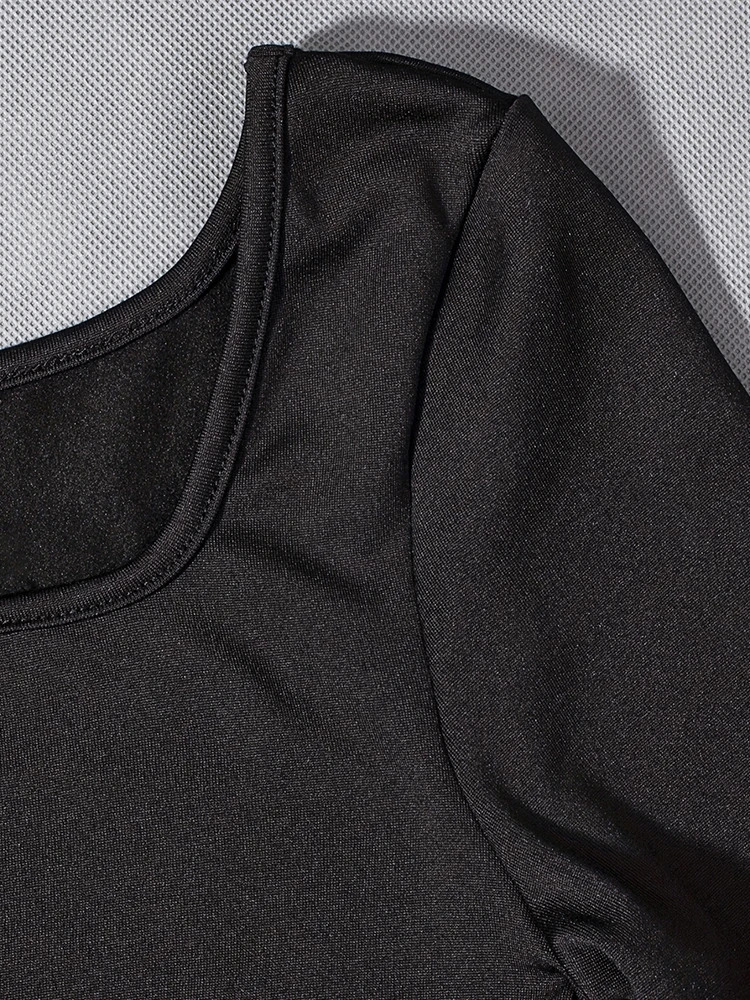 Spring and Summer Womens Onepiece Short Sleeve Solid Color Sexy Slim Fashion Activity Street Suit 251029