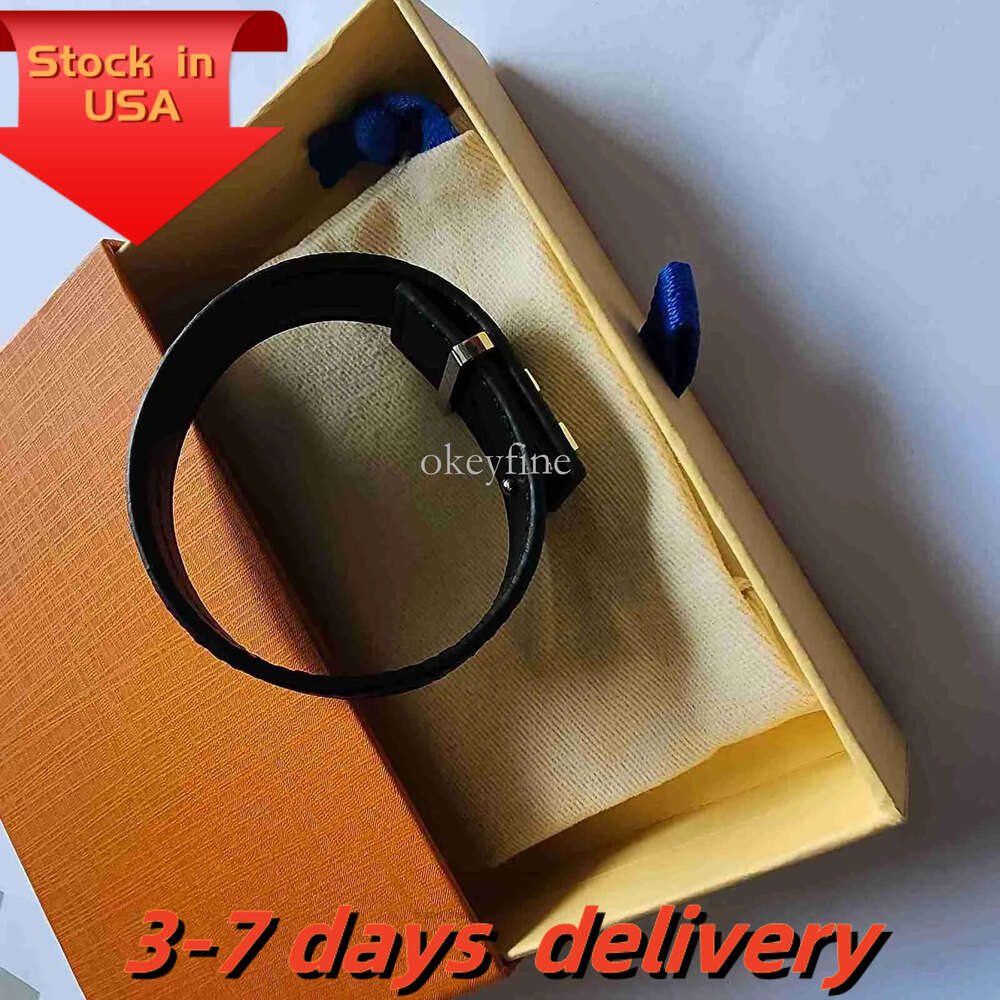 Brand Designer Leather Bracelets High-End Black White Colors Mens And Womens Bracelets Fashion Unisex Jewelry With Box M889 3A0