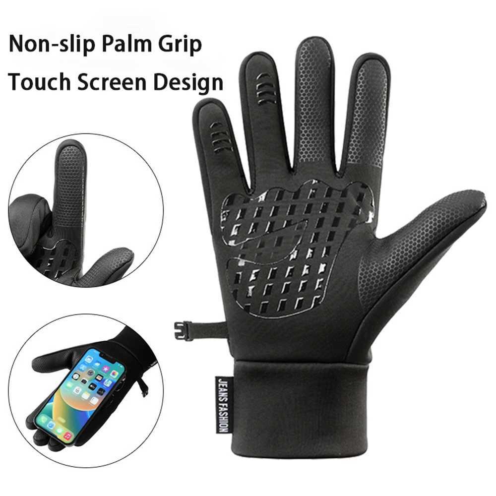 Outdoor Skiing Gloves Unisex POCkets Designed Locking Anti Slip Touch Screen Full Finger Gloves Cycling Sports Gloves J251029