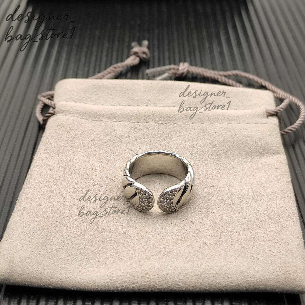 Davidlys Yurmanly Ring Cable Ring Designer Gold Ring For Man Woman Jewellery 15Mm Helena Interwoven Ring For Women Light Luxury Sophistication Ins Style 271