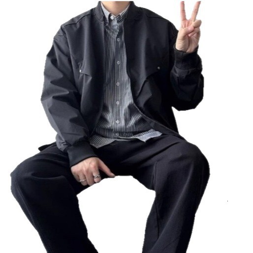 Trendy Brand Baseball Collar Flight Jacket For Designer Jacket Men Spring And Autumn New Loose Fit Versatile Outdoor Functional Short Workwear Jacket