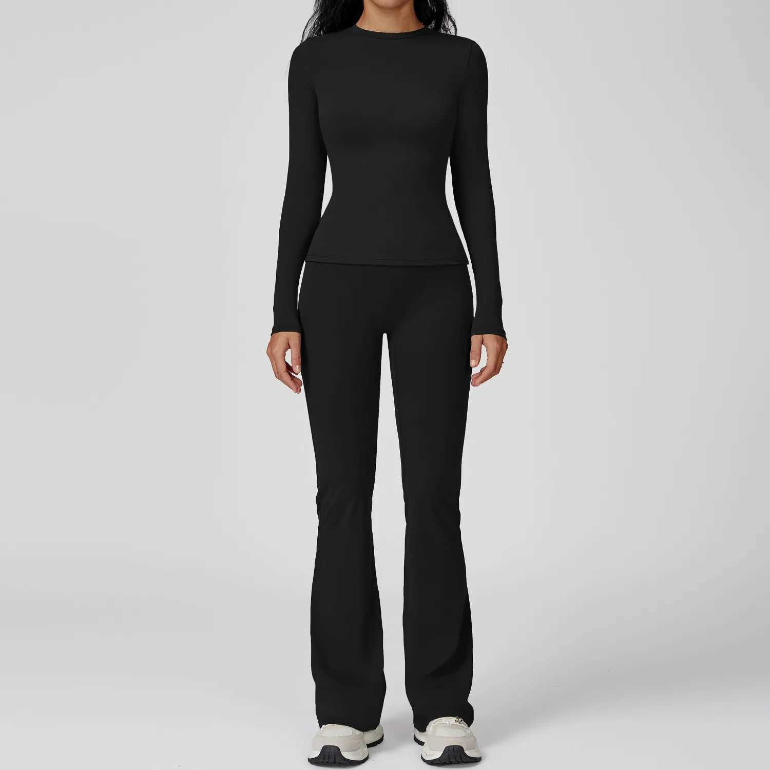 Yoga Set 2PCS Sportswear Sports Suits Women Tracksuits Gym Clothes Workout Legging Fitness Bra Crop Top Long Sleeve Sports SuitXJ251029