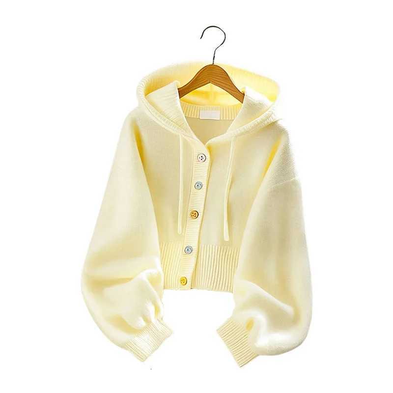 Korean Fashion Knitted Cardigan Women Autumn Winter Longsleeved Loose Hooded Casual AllMatch Knitted Sweater Ladies OutwearT251028