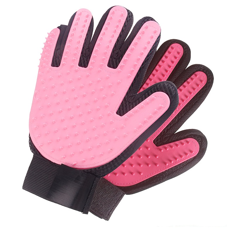 Cat & Dog Grooming Tool : Silicone Pet Bathtub Scrubbing Glove with Massaging Functionality