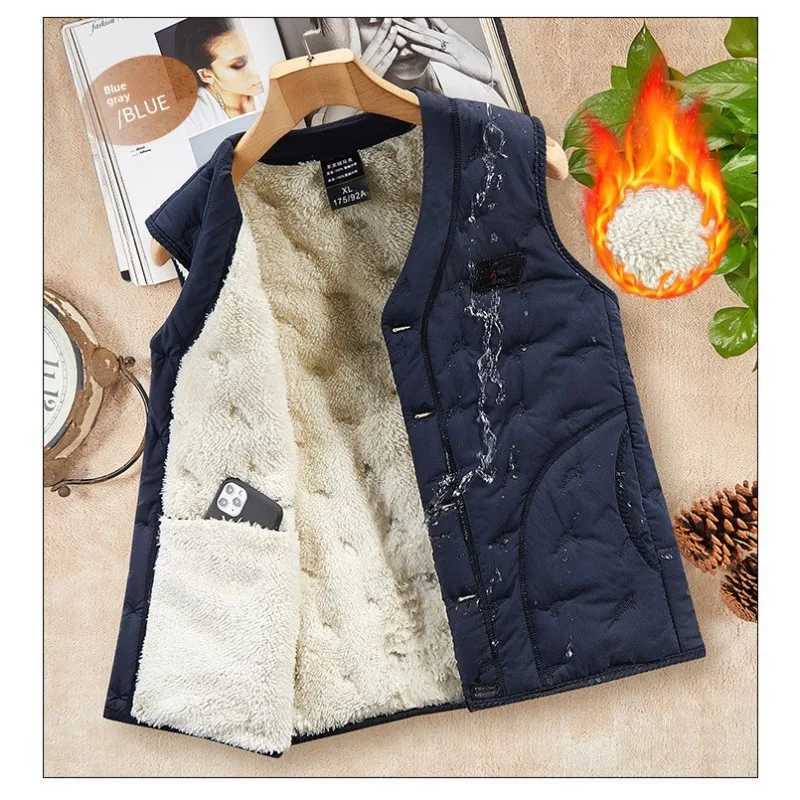 Outdoor Highquality Leisure Fishing Waterproof and Warm Loose Thick Cotton Vest Comfortable Breathable in Winter Padded Vest W251029