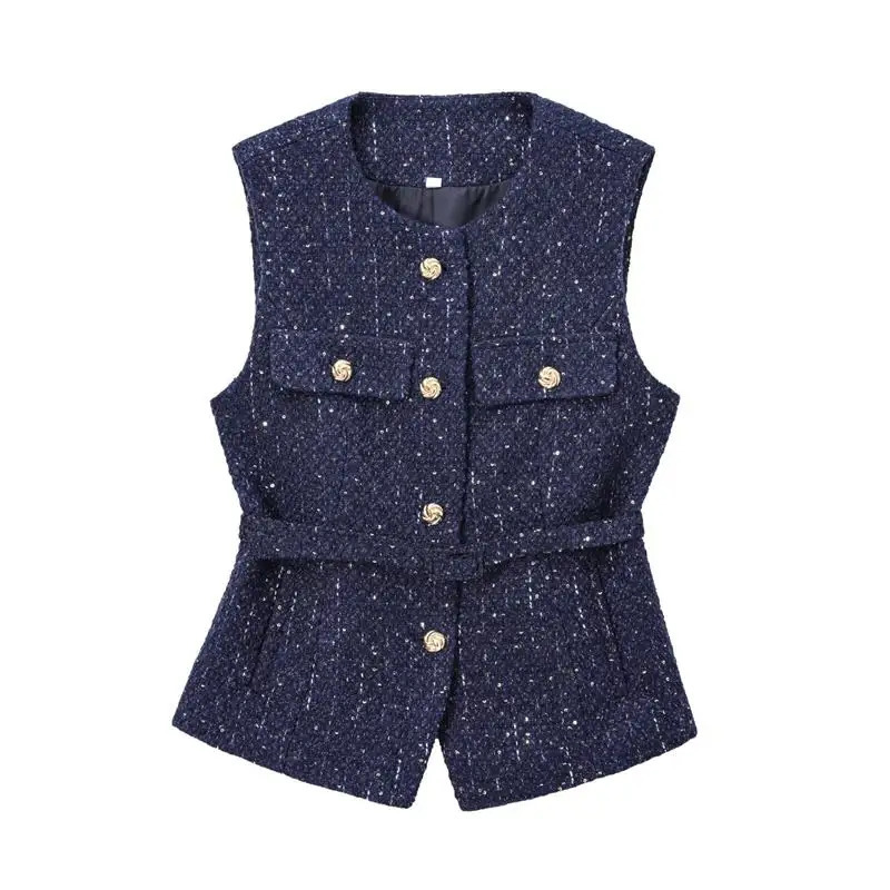 Vests Jackets Autumn Womens 2025 Chic Simple Slim Womens Jackets Vest Fashion Youth Elegant Vest 251029