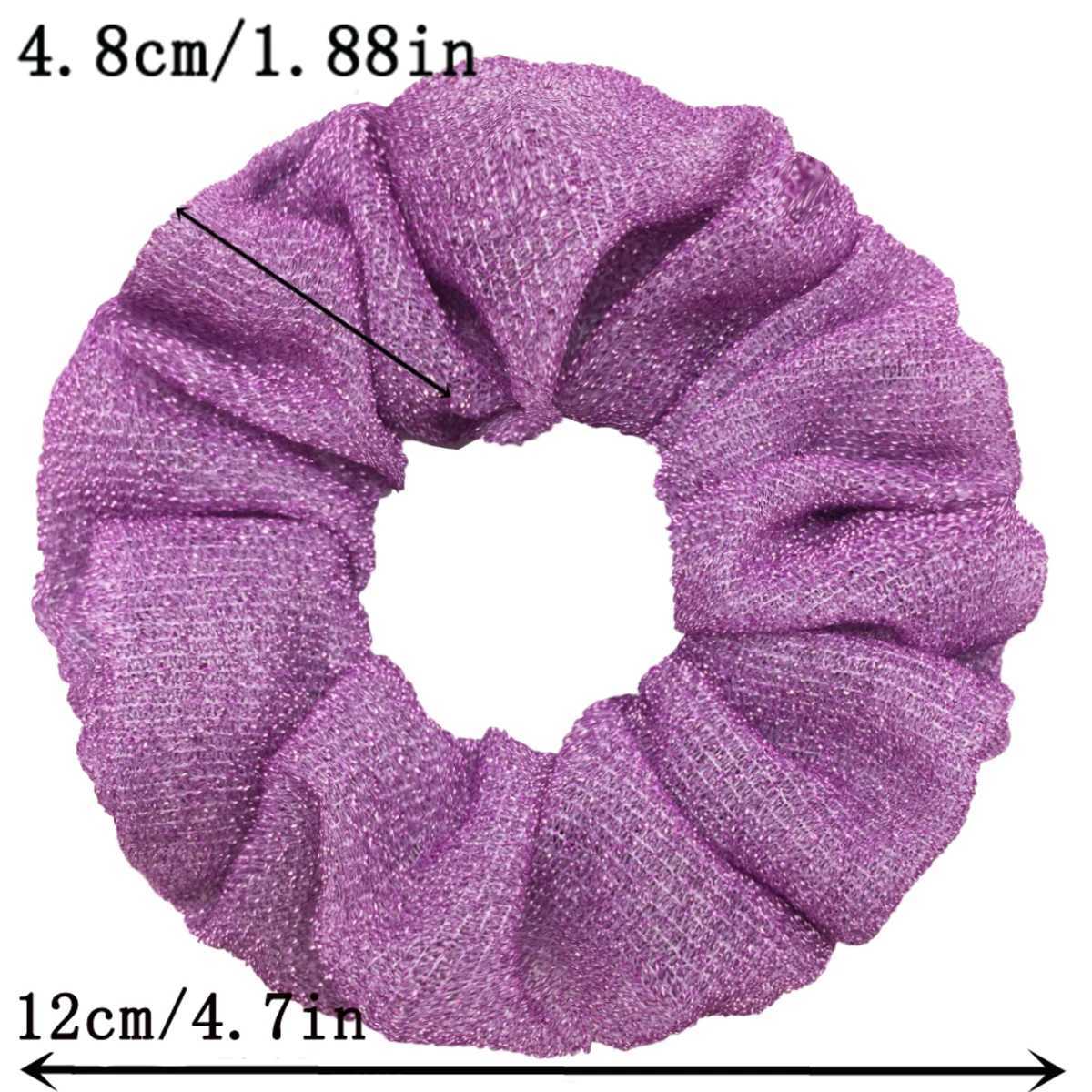 5pcslot Scrunchies Hair Elastic Scrunchy Ties Ropes for Ponytail Holders Floral No crease Pink Leopard Cute PurpleW251028