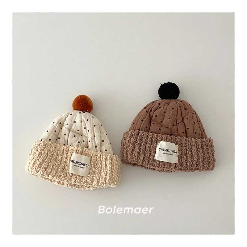 Winter Plush Warm Baby Hat Cute Pom Plush Baby Beanie Cap Kids Ear Protection Warm Kids Hat Soft Baby Bonnet Caps251028