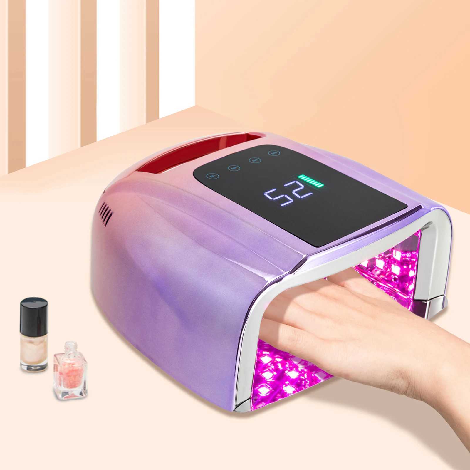 Nail Dryer Professional Rechargeable 96W 42Bead UV LED Portable Cordless Gel Nail Lamp Machine with Removable Stainless Steel J251115