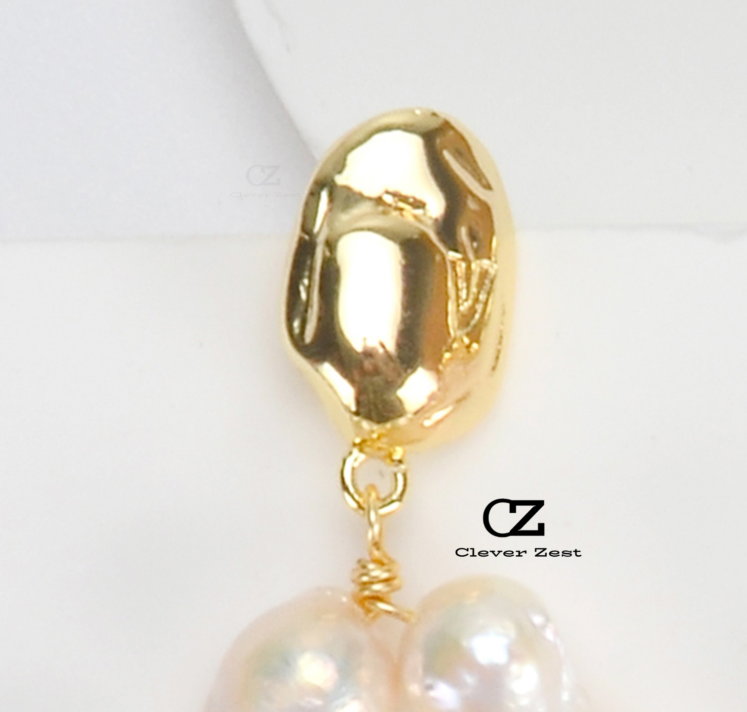 Natural White Millet Baroque Pearl Fringe Earrings 14K Gold-Filled Fashionable Versatile Trend-Setting Anniversary Gift Best Friend Gift