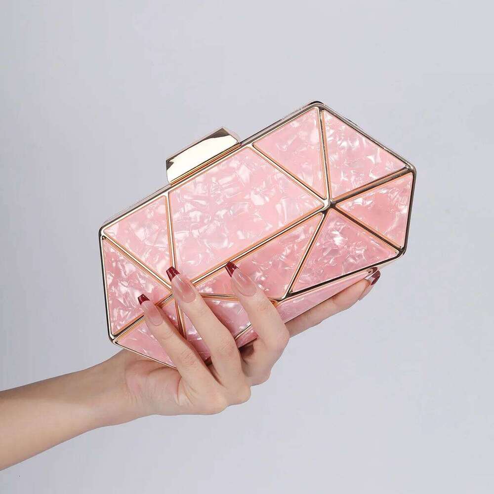 Designer Bags Acrylic Metal Water Chesut Celebrity Temperament Single Shoulder Oblique Span Chain Bag, Women's Hand Holding Dinner Bag Luxury Bag