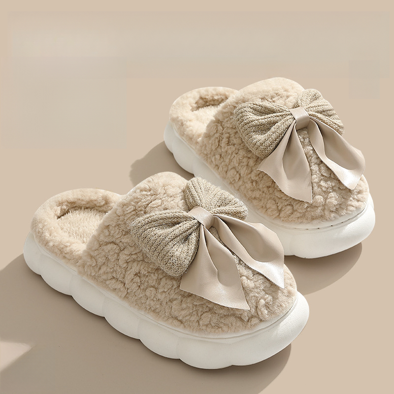 Designer cotton slippers for women, thick-soled for autumn and winter, home, indoor, warm and anti-slip, couple, men, wholesale of wool cotton slipper