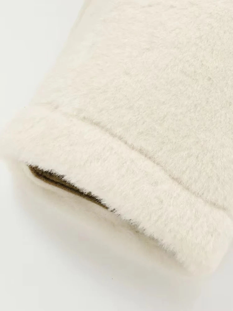 Thick Warm Faux Fur Jacket for Women Long Sleeve Coat Front Toggle Female Outerwear Chic Tops Fashion i251029