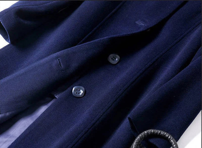 Fashion British Solid Button Wool Coat Women Long Sleeve Jackets Woman Elegant Pocket Slim Outfit Mujer 251029