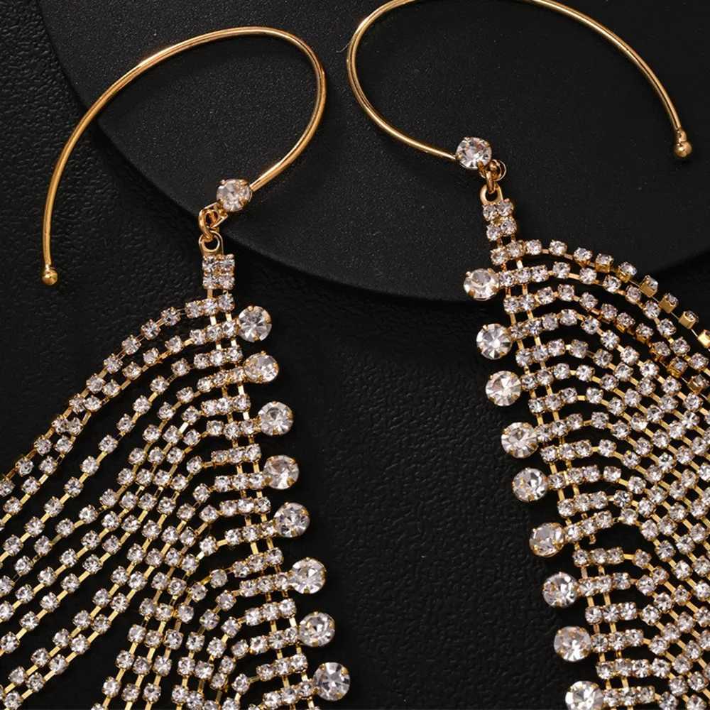 Stonefans Mysterious Tassel Mask Chain Veil Women Face Decoration Party Charming Hook Rhinestone Masquerade Jewelry HandmadeW251029