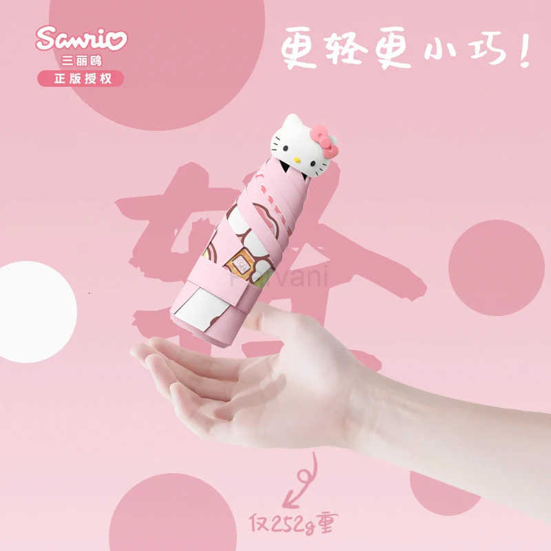 Sanrio Sanrio Authentic Hello Kitty Merchandise Cartoon Umbrella For Women UVProtective DualUse Sun Rain KT Sunshade Umbrella Gift L251029