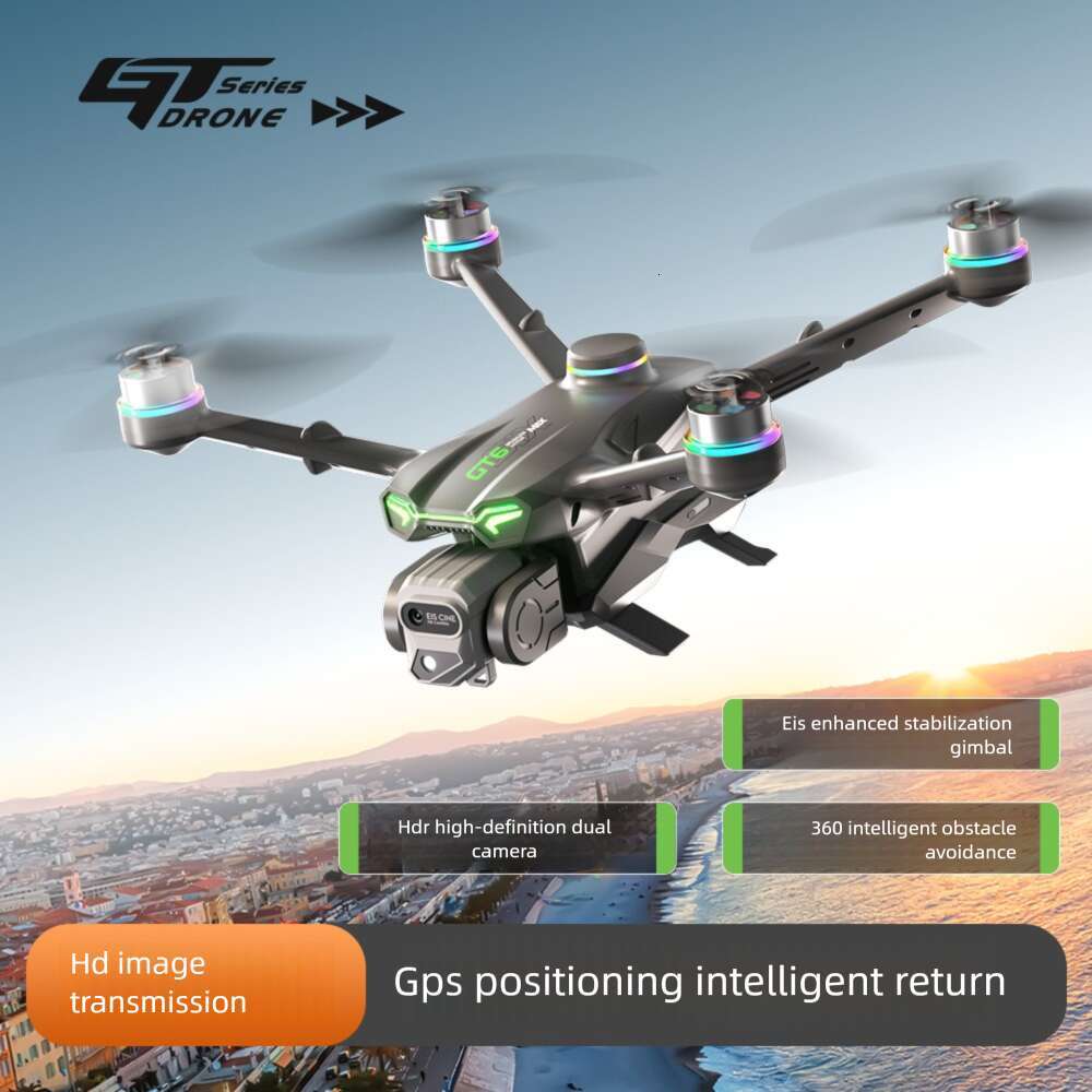 GT Brushless Drone Intelligent Obstacle Avoidance Optical Flow GPS Return Remote Control Aircraft G Image Transmission Quadcopter