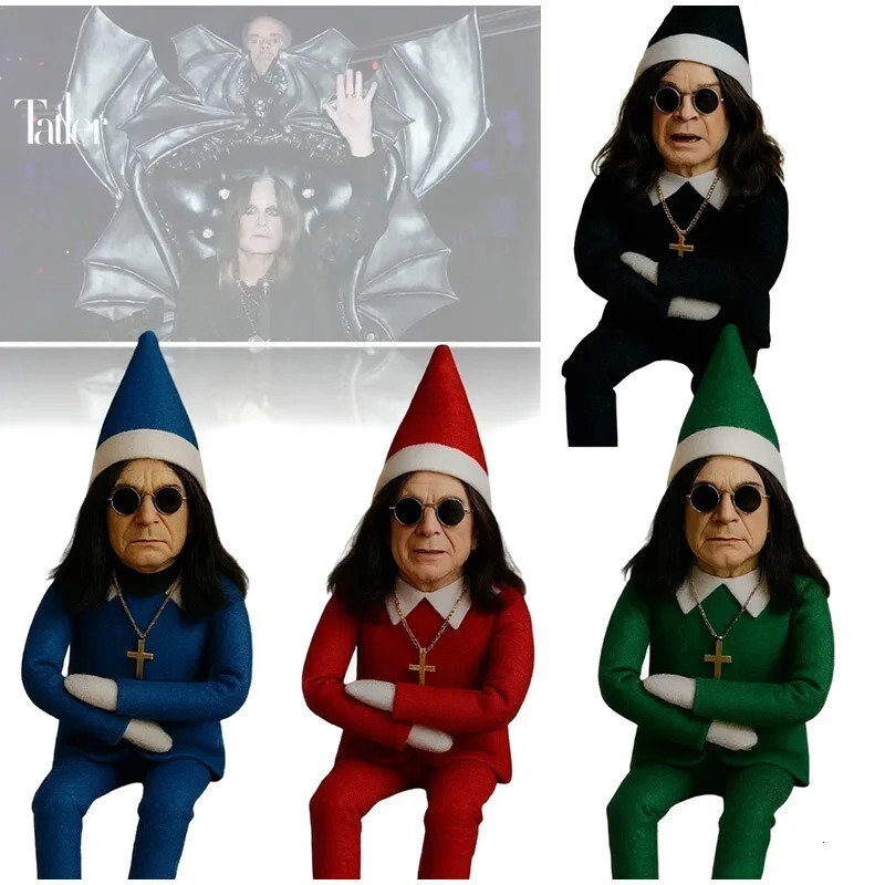 Ozzy Christmas Elf Home Decor Godfather Classic Sitted Posture Living Room Bedroom Ornament Christmas Desktop Desk Accessory 251028