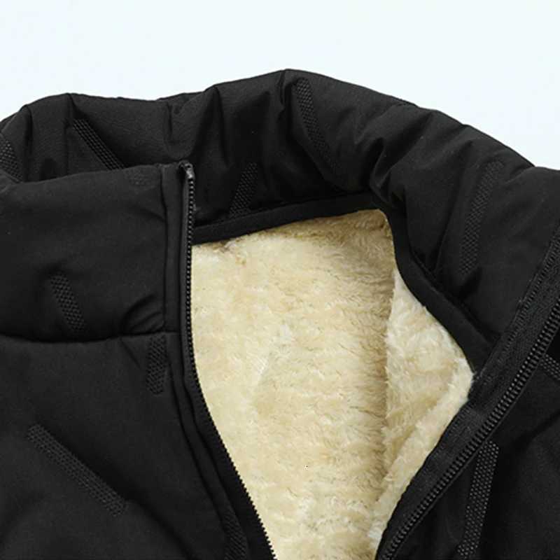 Mens Plus Size Warm Standing Collar Sleeveless Mens top Autumn and winter fashion Mens Cotton Vest Jacket Casual Multifuncti W251029