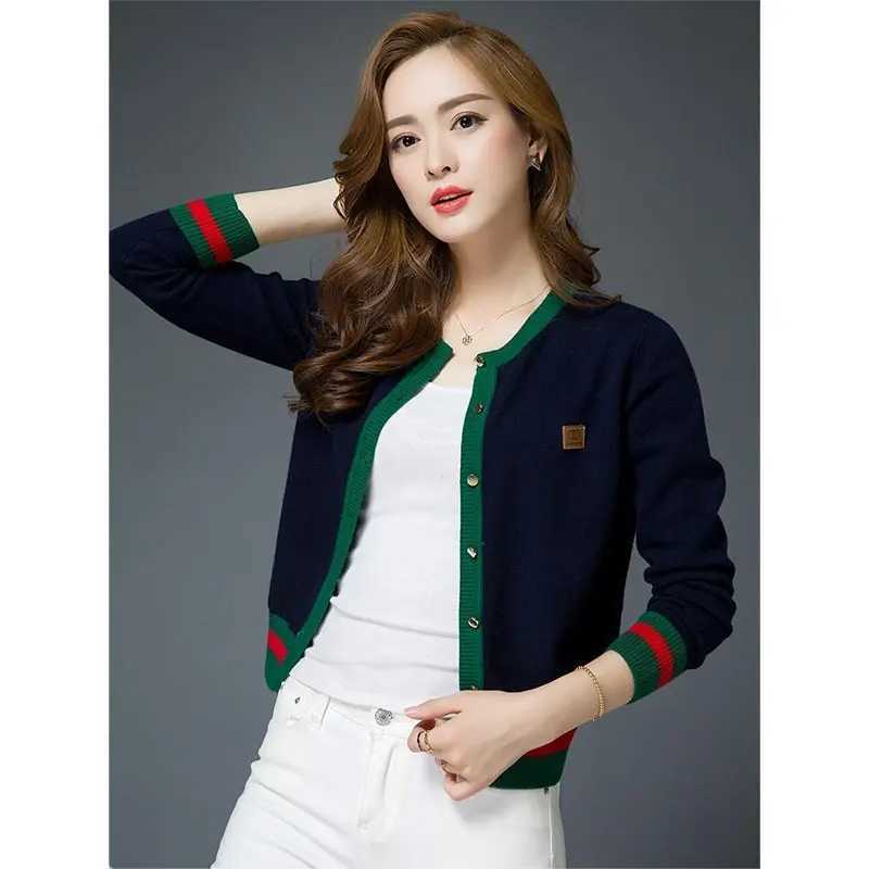 Womens Autumn Casual Simplicity Striped Oneck Long Sleeve Sweater Women Clothes Fashion Loose Allmatch Temperament Knitwear H251029