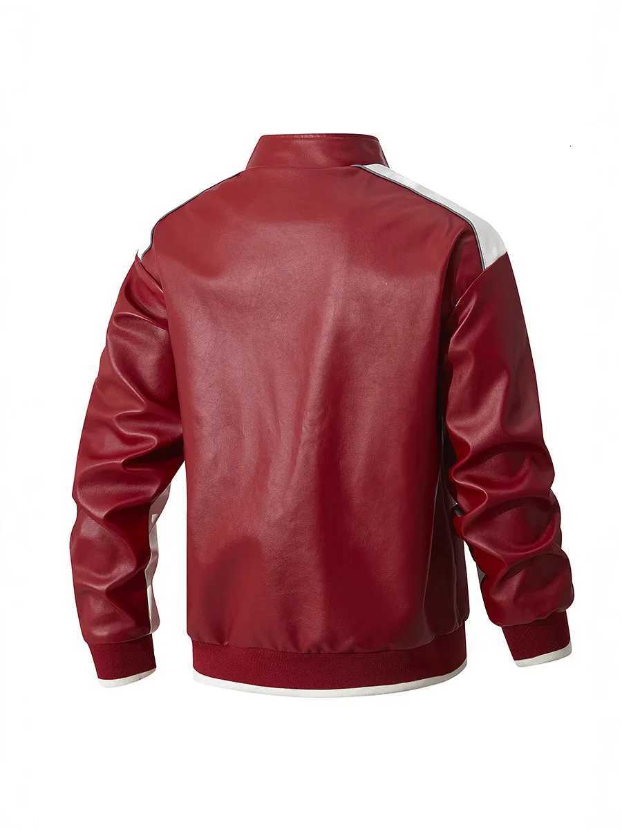Mens LargeSized Leather Jacket 2025 New Trendy Motorcycle Wear Spring Autumn Mens Coat Stylish Casual OuterwearT251029