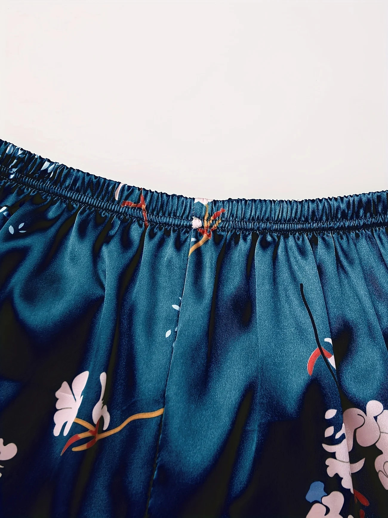 Floral Random Print Pajamas Set Long Sleeve Blouse Top Elastic Waistband Pants Womens Loungewear Sleepwear 251029