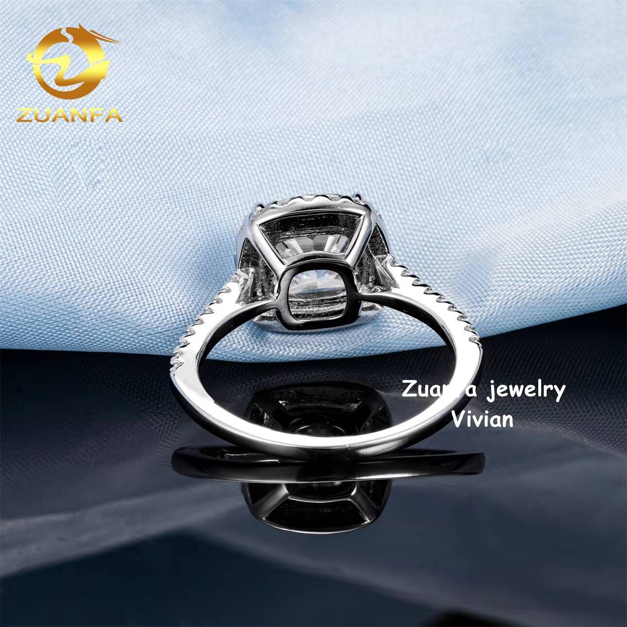 Sterling Silver 925 VVS Moissanite Diamond Fine Jewelry Luxury Iced Out Iced Out Women Moissanite Wedding Rings