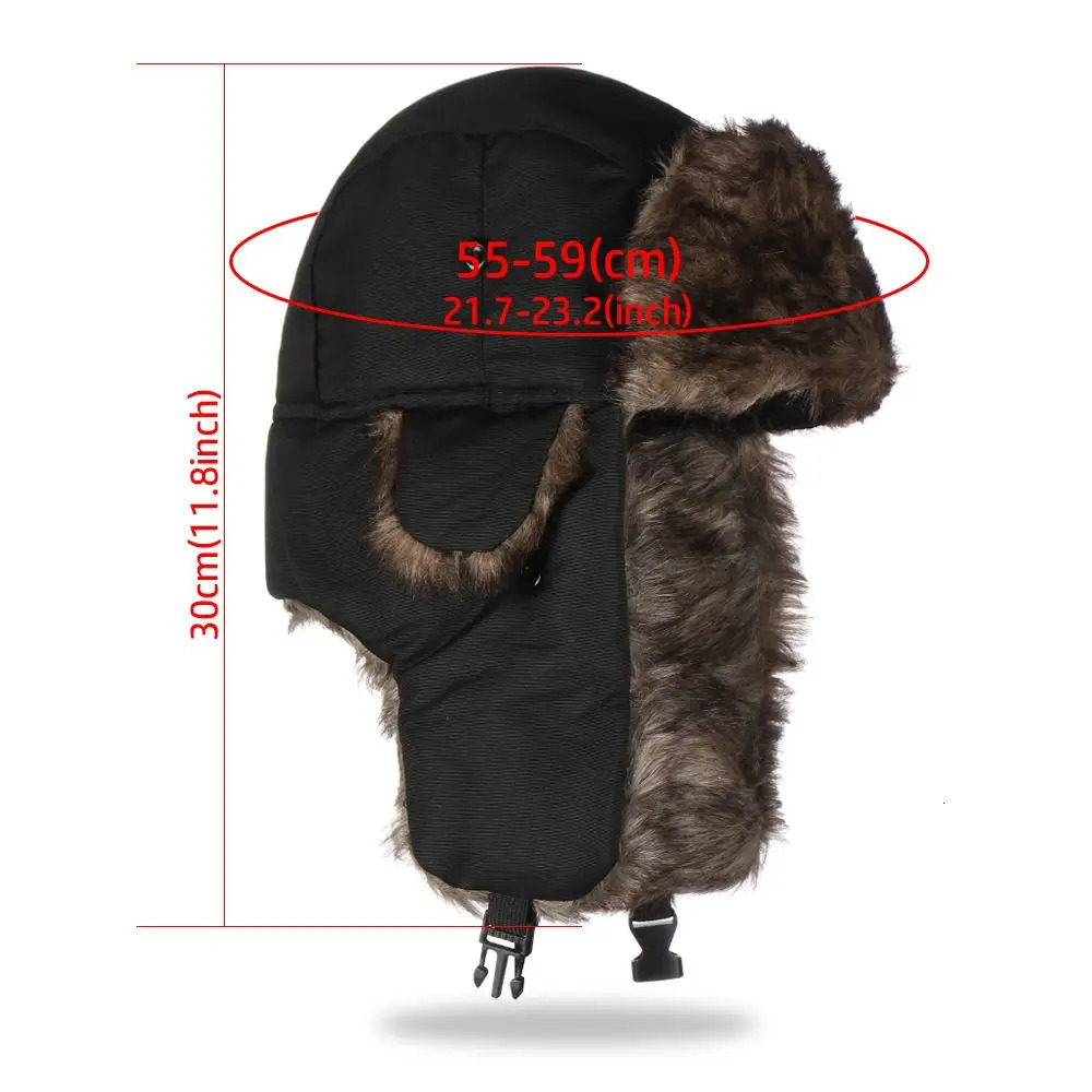 Men Women Fur Earflap Winter Cap Russian Ushanka Winter Hats Ski Hat Winter Warm Hat 251029
