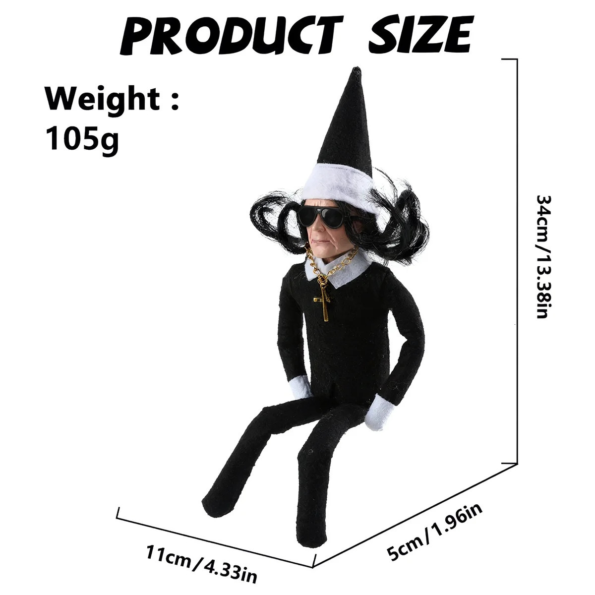 Ozzy Christmas Elf Home Decor Godfather Classic Sitted Posture Living Room Bedroom Ornament Christmas Desktop Desk Accessory 251028