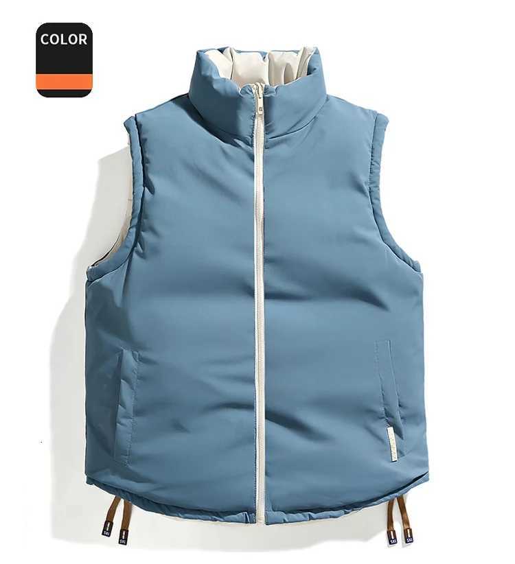 Mens and Womens Vest Backpacks Reversible VestsWarm and Fashionable Trendy VestsStudent VestsOutdoor Down and Cotton Vests W251029