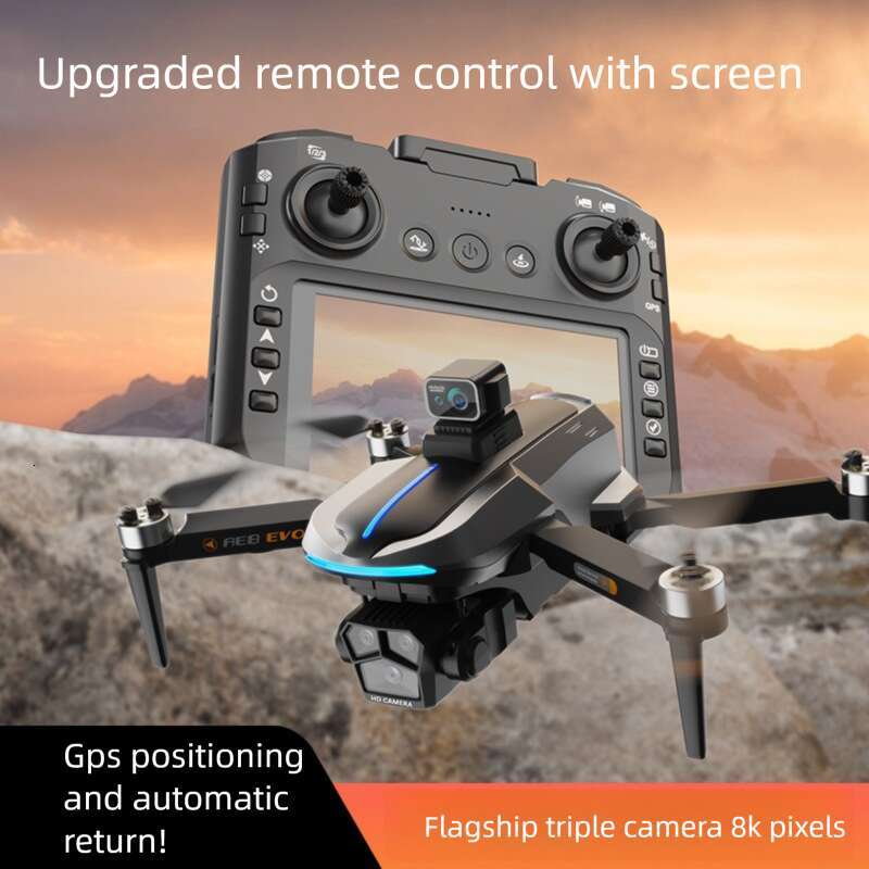 AE EVO Brushless Drone HD Aerial Photography GPS Return Folding Intelligent Obstacle Avoidance Screen Display Remote Control Airplane