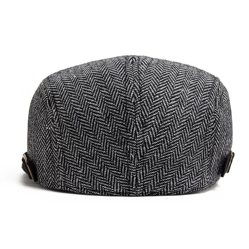 Herringbone Vintage Beret Men Autumn Winter Casual Flat Visor Hat Berets Retro Fashion sboy Cap Mens Adjustable 251013