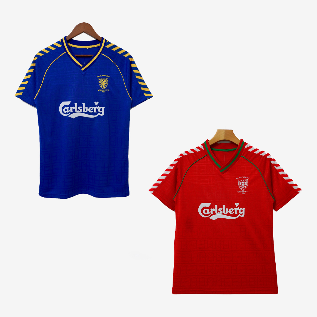 AFC 2026 New + Retro 1988 1989 WIMBLEDON Soccer Jerseys 88 89 Kits short sleeve football shirts T home away MEN red blue Uniforms
