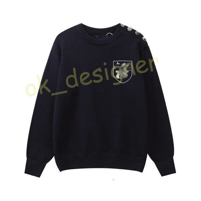 Designer Men's Sweaters 25ss High-Quality Correct Version Knitted Jacquard around Neck Sweater Unisex Pullover Fashion Top Long Sleeve Sweater for men