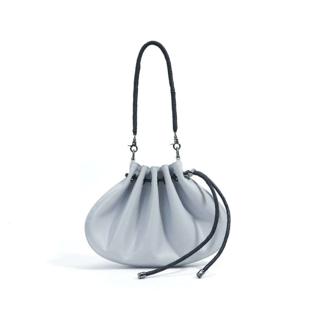 Sheepskin Drawstring Pleated Cloud Summer New Genuine Leather Vintage One-Shoulder Crossbody Bag Fashion Ladies Handbag 251029