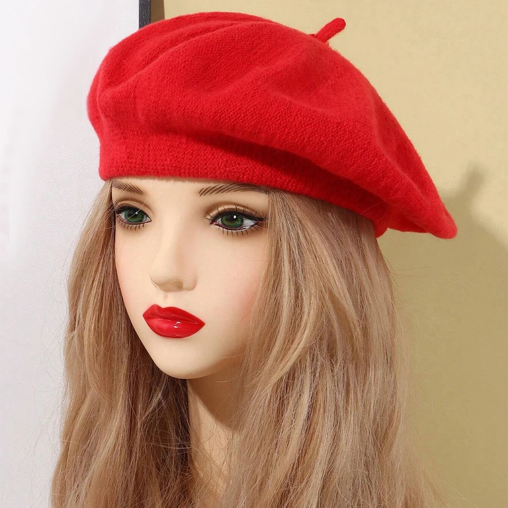 1pc Autumn And Winter Womens Knitted Warm Hat French Fashion Beret Versatile Temperament Painter Hat Suitable For Daily Use 251029