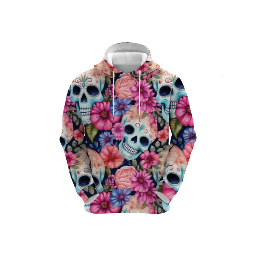 Winter Hoodie Men Designer Y2K Hip Hop Gothic Skull Cartoon Pattern Print Black Ultra David Coat Men's Women's Gothic Pullover Clothing