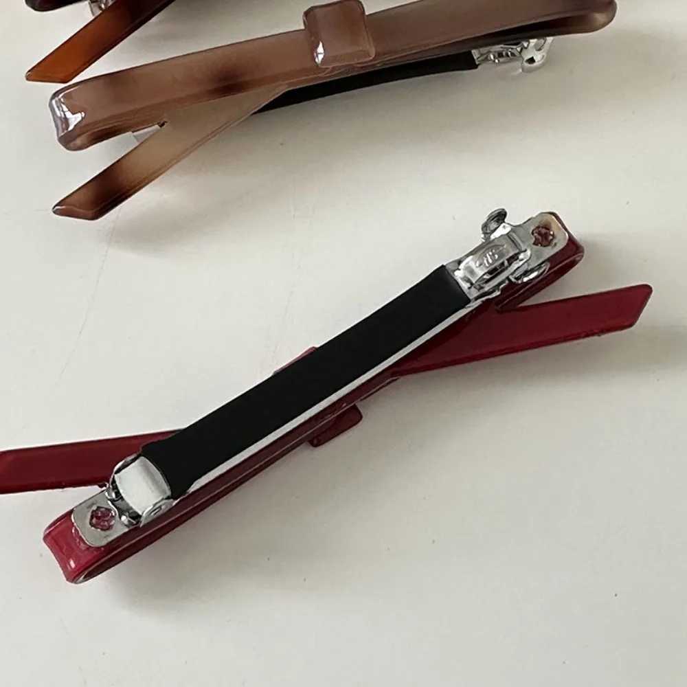 Chic Bow Hair Clips Plain Color Acetate Hairgrip Hairpin Cute Sweet Simple Bow Knot Bow Tie Side Pins Women Hair AccessoriesW251028