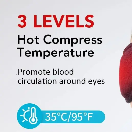 3Level Heated Eye Mask Reusable Electric Steaming Eye Massager For Sleeping Eye Puffiness Anti Dark Circle Patch Eye Care 251027