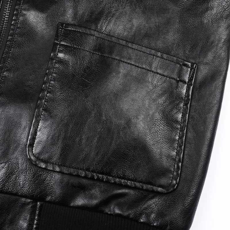 Spring Autumn American New Fashion Mens Casual Trendy Patch Work Zipper Stand Collar Faux Leather Jackets Male Clothes CoatsT251029