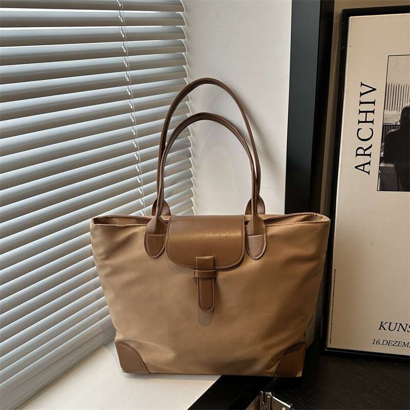 Designer bag Large Capacity Fashionable New Casual Textured Underarm Single Shoulder Tote Bag Simple Oxford Cloth Women 2025 Solid Color