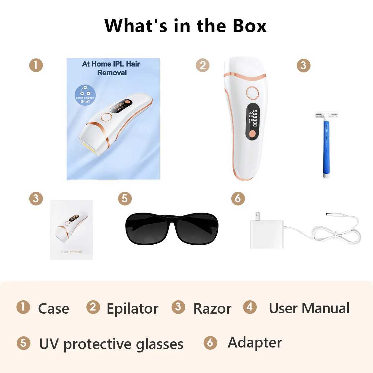 IPL Epilator 999000 Flashes Laser Hair Removal Painless Permanent Photoepilation for Men Women Trimmer Electric Depilador J251117