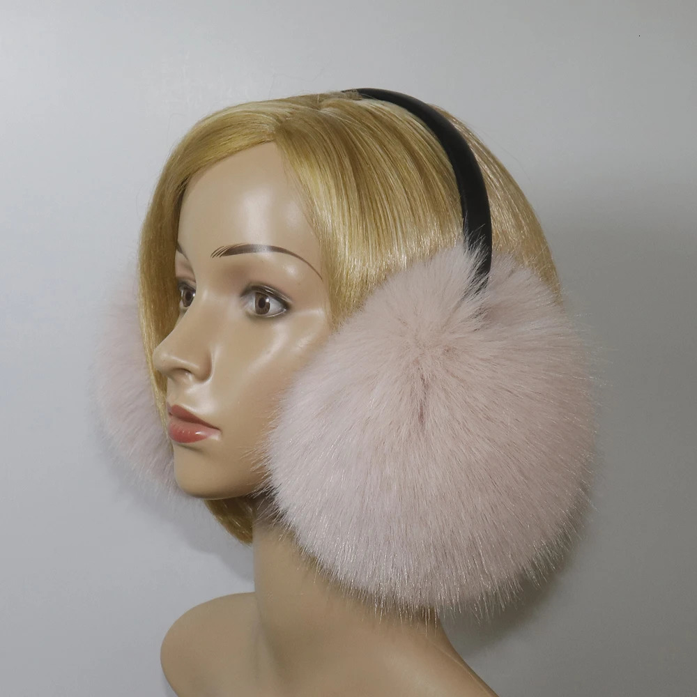 Hight Quality Faux Fox Fur Earmuffs Women Winter Keep Warm Faux Fur Earmuffs Girls Ear Warmer Faux Fox Fur Plush Ear Muff 251029