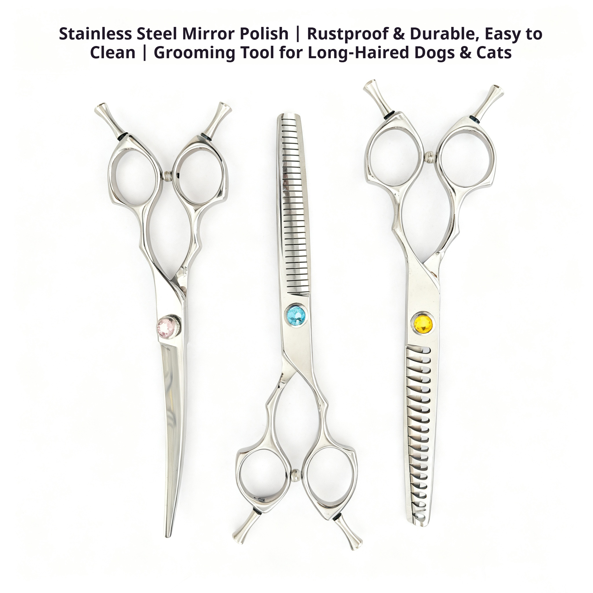 Professional-Grade Pet Grooming Scissors Dog Hair Trimming Tool Specialized for Poodle and Bichon Frise Groomer's Fluffy Scissors Set