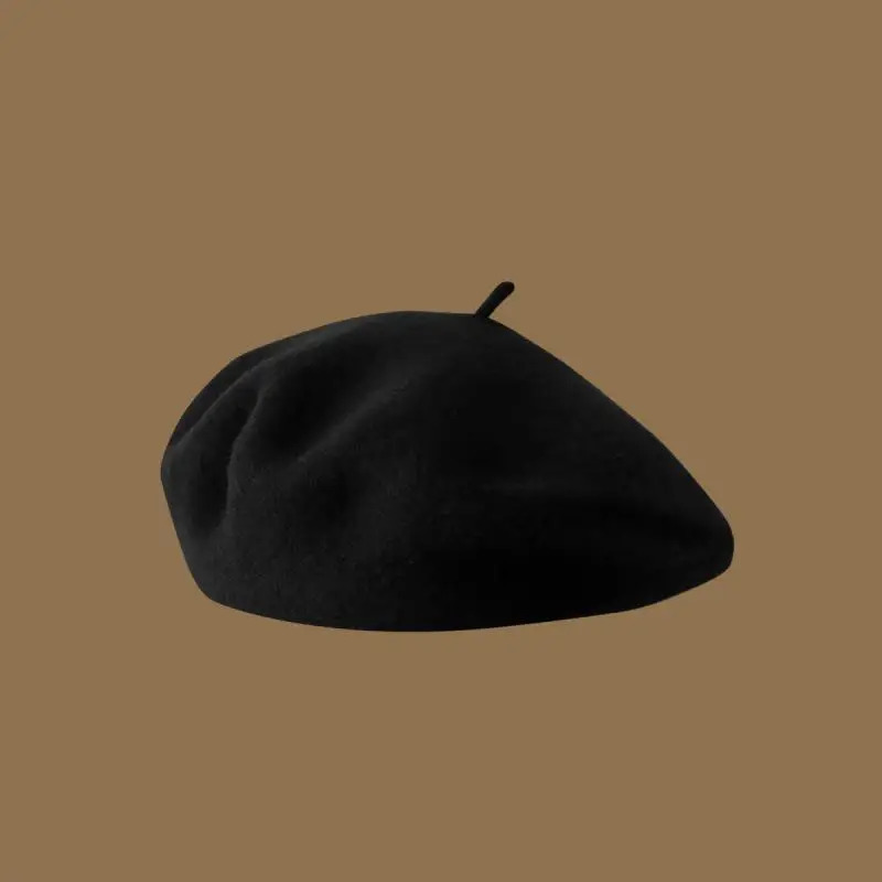 Wool Beret Hat Women French Vintage Painter Cap Girl Solid Female Femme Retro Casual Beanie Mushroom Bonnet 251013