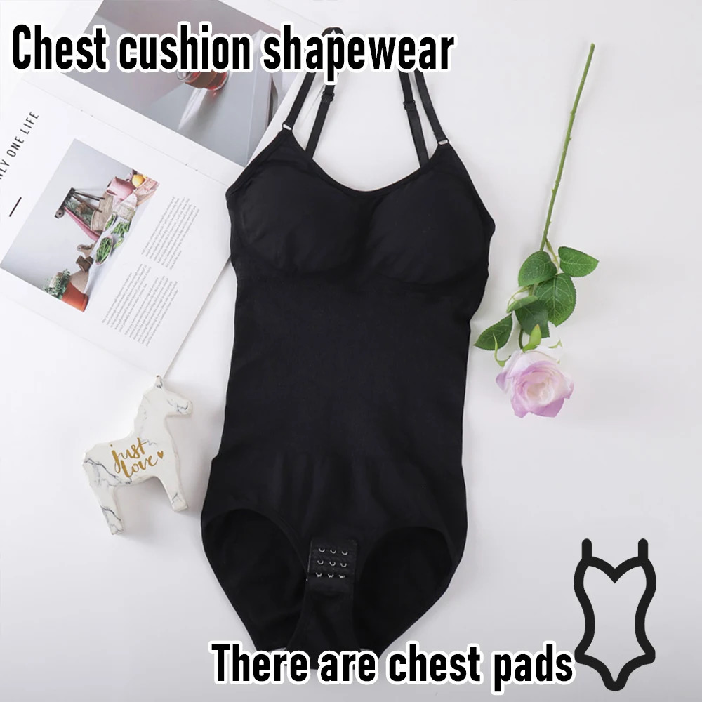 Shapewear Bodysuit for Tummy Control Women Hooks Crotch Body Shaper Stree Jumpsuit with Bras Abdomen Control 251029