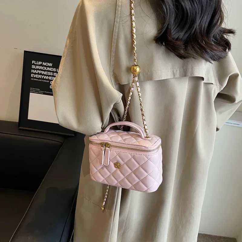 Small square bag box bag camellia rhombus chain box small bag womens shoulder messenger bag womens handbag W251029