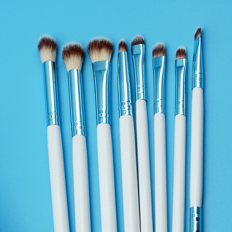 Bestseller 12-Piece Synthetic Fiber Professional Makeup Brush Set Factory Direct Sales Blue/White Wooden Handles Customizable Logo Available